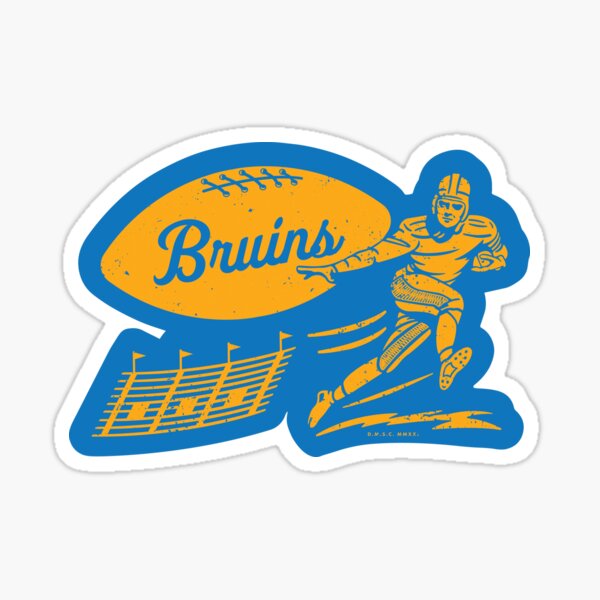 Vintage College Football - U.C.L.A. Bruins (Yellow Bruins Wordmark) Sticker