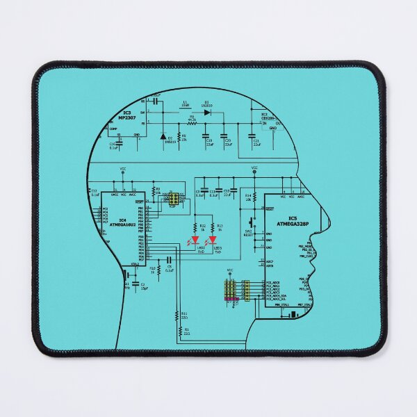 Item preview, Human face shaped electronics circuit art designed and sold by EngineersArt.