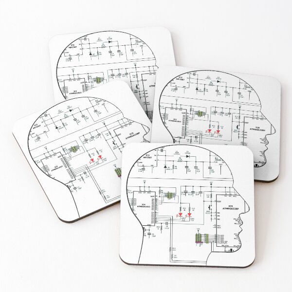 Item preview, Human face shaped electronics circuit art designed and sold by EngineersArt.