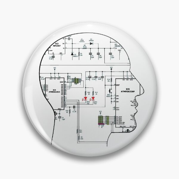 Item preview, Human face shaped electronics circuit art designed and sold by EngineersArt.