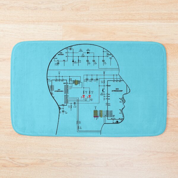 Item preview, Human face shaped electronics circuit art designed and sold by EngineersArt.