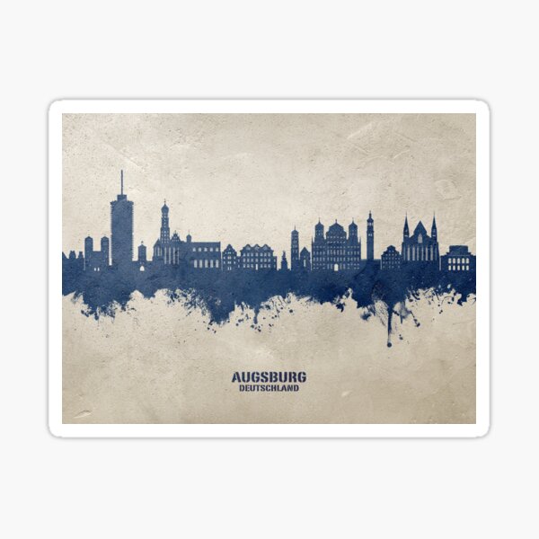Artikel-Vorschau von Augsburg Germany Skyline, designt und verkauft von MICHAEL TOMPSETT.