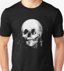 Woman with Halloween Skull Reflection In Mirror Unisex T-Shirt