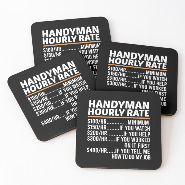 Item preview, Funny Handyman Hourly Rate designed and sold by ZOHANATION.