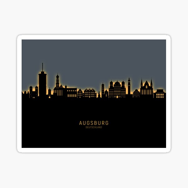 Artikel-Vorschau von Augsburg Germany Skyline, designt und verkauft von MICHAEL TOMPSETT.