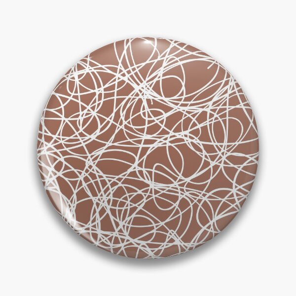 Item preview, Clay Brown and White Thick Scribble Mosaic Pattern Coordinates w/ Behr Popular Color 2022 Perfect Penny S180-6 designed and sold by ColorOfTheYears.