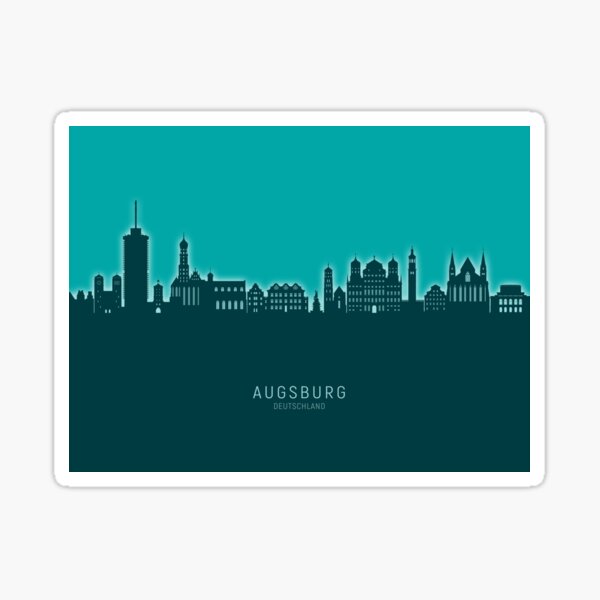 Artikel-Vorschau von Augsburg Germany Skyline, designt und verkauft von MICHAEL TOMPSETT.
