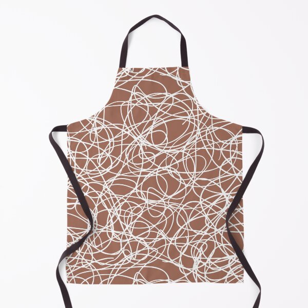 Item preview, Clay Brown and White Thick Scribble Mosaic Pattern Coordinates w/ Behr Popular Color 2022 Perfect Penny S180-6 designed and sold by ColorOfTheYears.