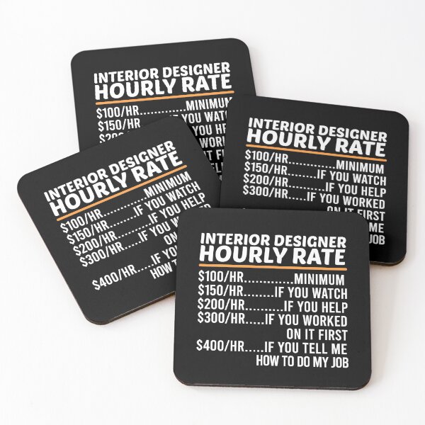 Item preview, Funny Interior Designer Hourly Rate designed and sold by ZOHANATION.