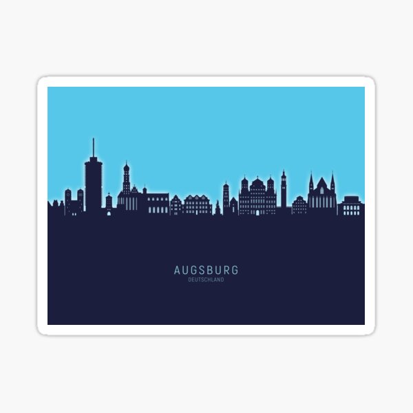 Artikel-Vorschau von Augsburg Germany Skyline, designt und verkauft von MICHAEL TOMPSETT.