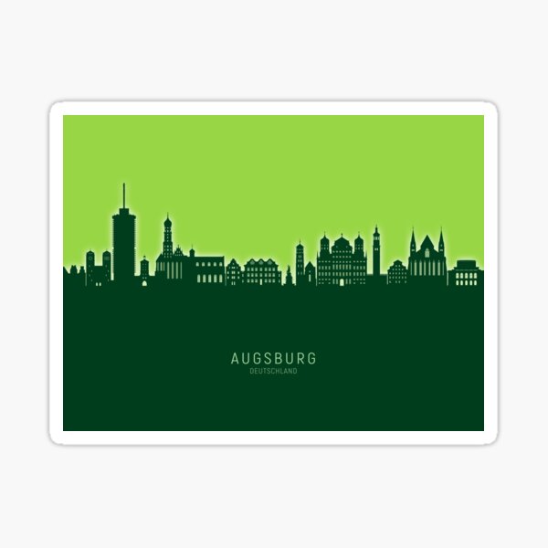 Artikel-Vorschau von Augsburg Germany Skyline, designt und verkauft von MICHAEL TOMPSETT.
