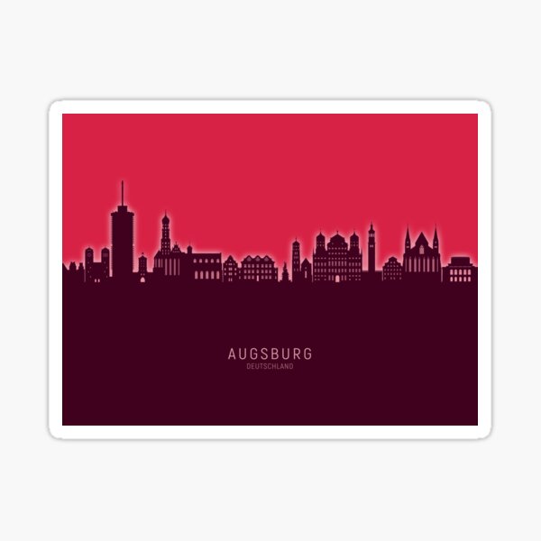 Artikel-Vorschau von Augsburg Germany Skyline, designt und verkauft von MICHAEL TOMPSETT.