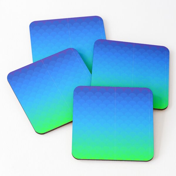 Item preview, Blue & Green Japanese Seigaiha Gradient designed and sold by artistium.
