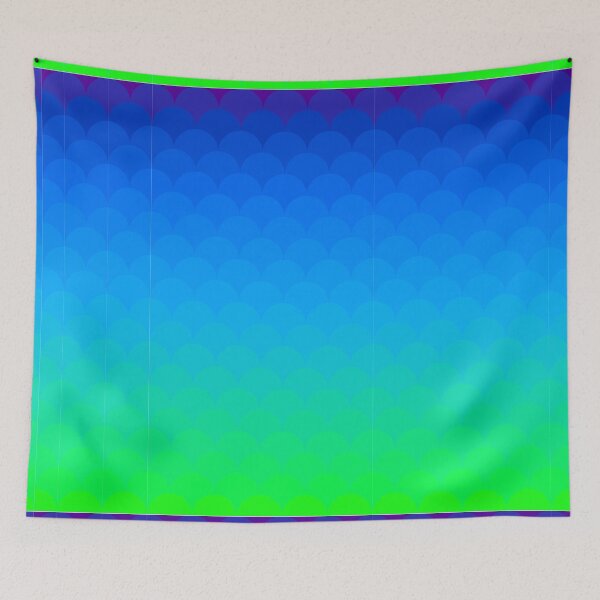 Item preview, Blue & Green  Japanese  Seigaiha Gradient  designed and sold by artistium.