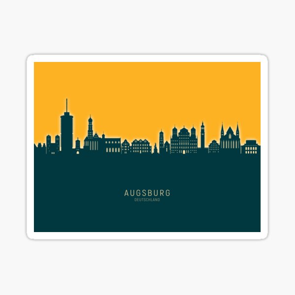 Artikel-Vorschau von Augsburg Germany Skyline, designt und verkauft von MICHAEL TOMPSETT.