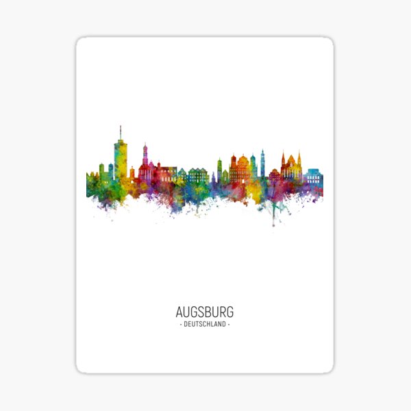 Artikel-Vorschau von Augsburg Germany Skyline, designt und verkauft von MICHAEL TOMPSETT.