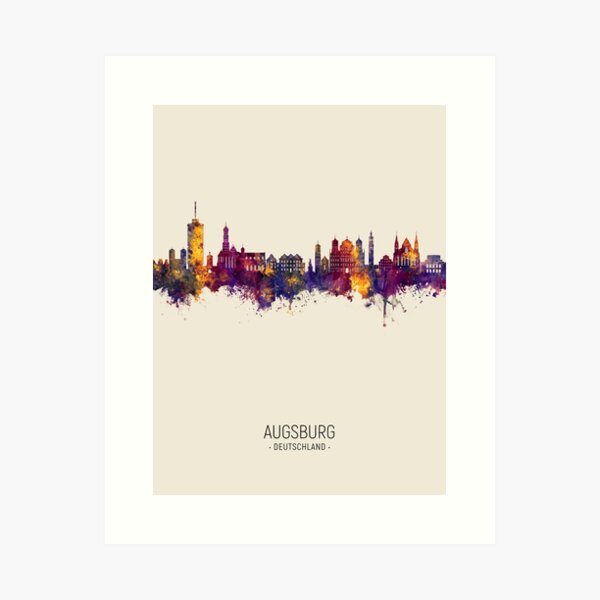 Item preview, Augsburg Germany Skyline designed and sold by MICHAEL TOMPSETT.