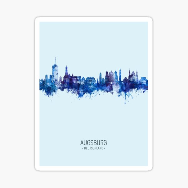 Artikel-Vorschau von Augsburg Germany Skyline, designt und verkauft von MICHAEL TOMPSETT.