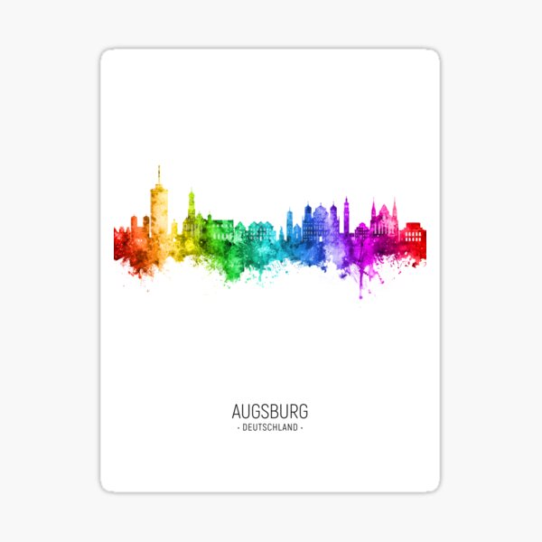 Artikel-Vorschau von Augsburg Germany Skyline, designt und verkauft von MICHAEL TOMPSETT.