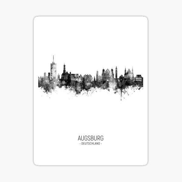Artikel-Vorschau von Augsburg Germany Skyline, designt und verkauft von MICHAEL TOMPSETT.