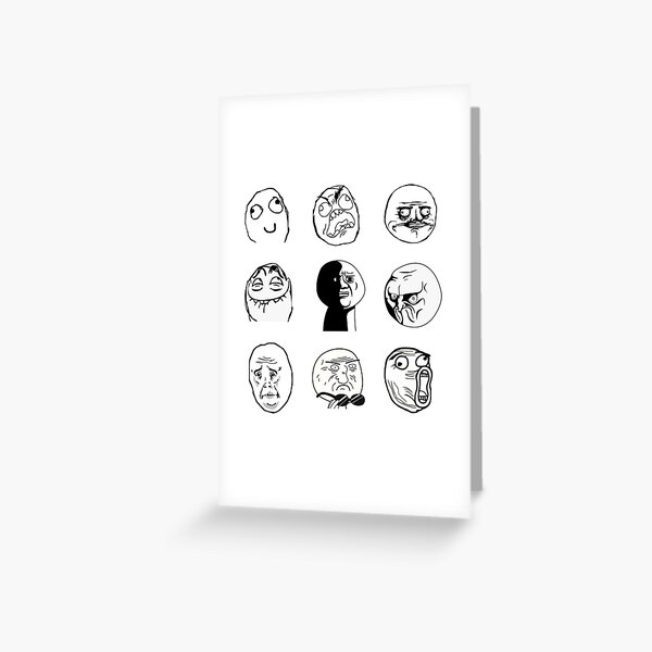 Rage Faces Pack Greeting Card