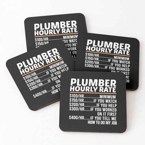 Item preview, Funny Plumber Hourly Rate designed and sold by ZOHANATION.