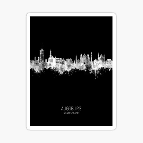 Artikel-Vorschau von Augsburg Germany Skyline, designt und verkauft von MICHAEL TOMPSETT.