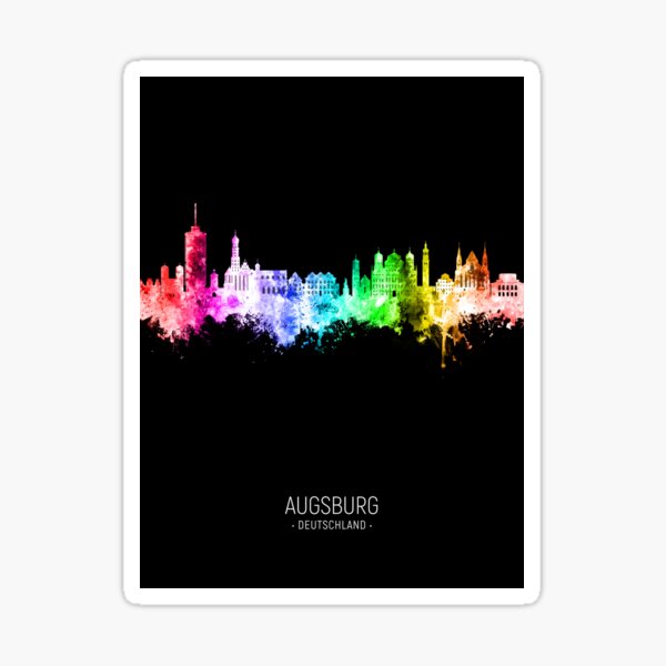 Artikel-Vorschau von Augsburg Germany Skyline, designt und verkauft von MICHAEL TOMPSETT.
