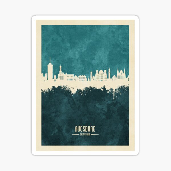 Artikel-Vorschau von Augsburg Germany Skyline, designt und verkauft von MICHAEL TOMPSETT.