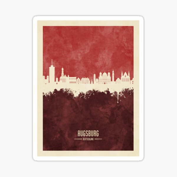 Artikel-Vorschau von Augsburg Germany Skyline, designt und verkauft von MICHAEL TOMPSETT.