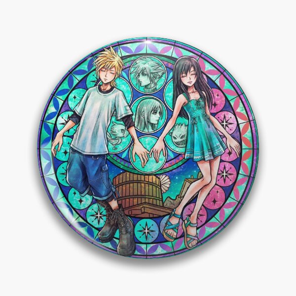 Item preview, Cloud and Tifa Stained Glass designed and sold by Lali-Holley.