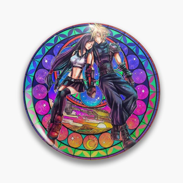 Item preview, Under the Highwind - Cloud and Tifa Stained Glass designed and sold by Lali-Holley.