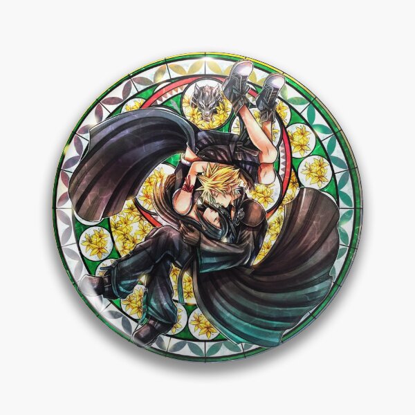 Item preview, Cloud and Tifa Stained Glass Advent Children designed and sold by Lali-Holley.