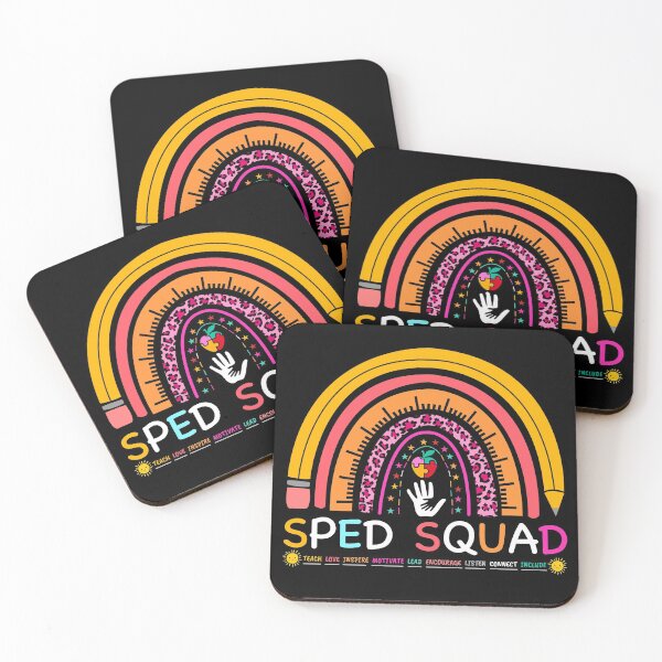 Item preview, sped squad, special Education teacher, cute leopard rainbow designed and sold by PRINTED ..