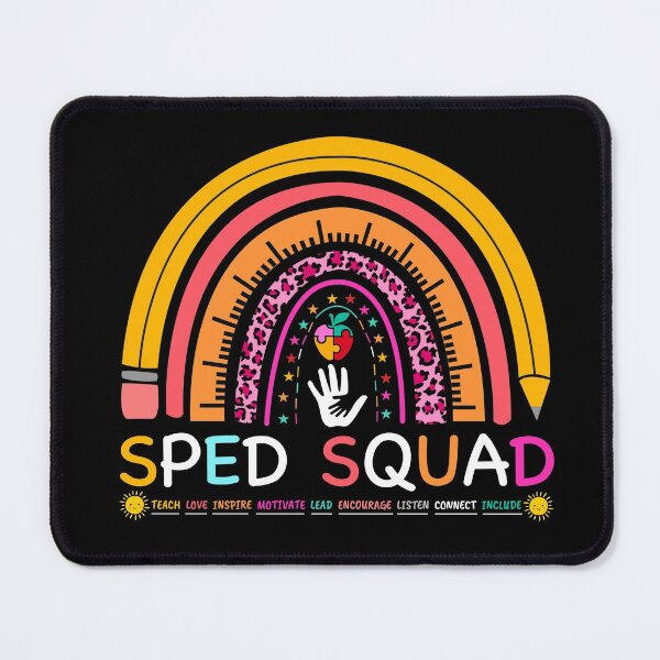 Item preview, sped squad, special Education teacher, cute leopard rainbow designed and sold by PRINTED ..