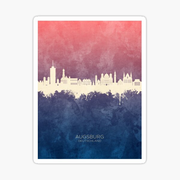 Artikel-Vorschau von Augsburg Germany Skyline, designt und verkauft von MICHAEL TOMPSETT.