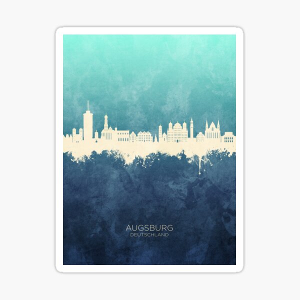 Artikel-Vorschau von Augsburg Germany Skyline, designt und verkauft von MICHAEL TOMPSETT.