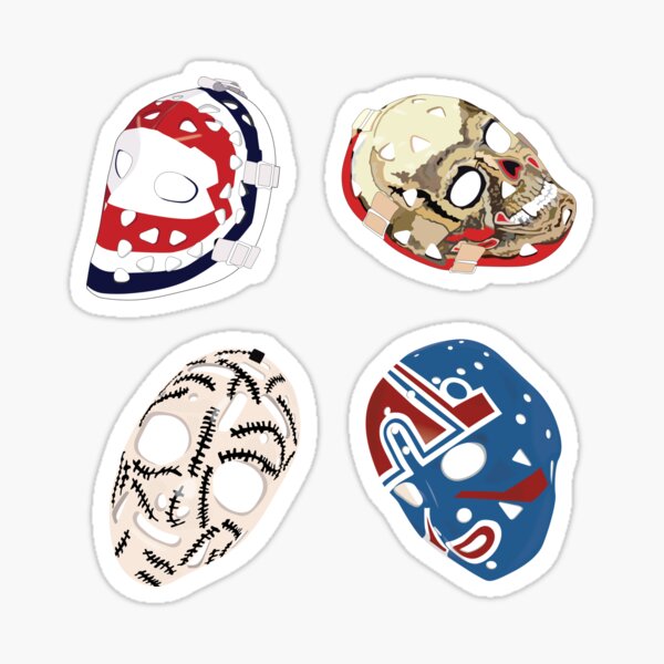 Item preview, Classic Goalie Mask Sticker Sheet designed and sold by Eye on the Blueline.