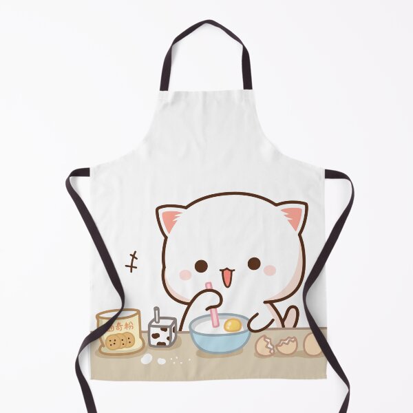 mochi mochi melocotón gato cocinando Delantal