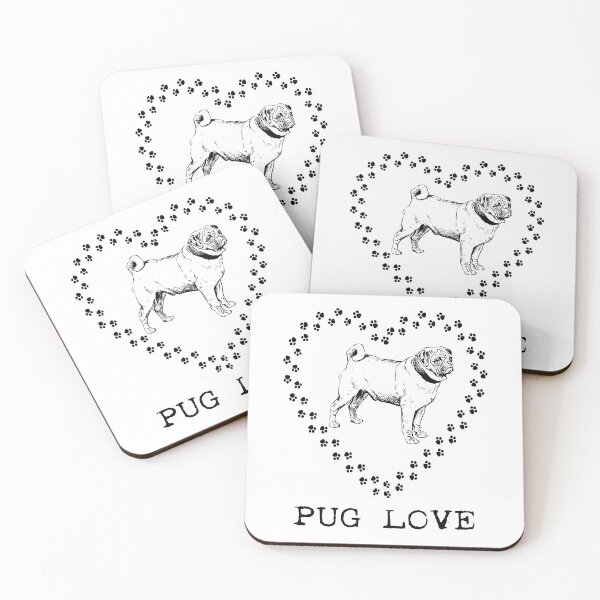 Item preview, Pug Love Heart of Paws designed and sold by Brandon Batie.