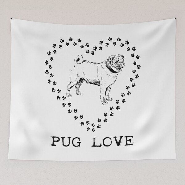Item preview, Pug Love Heart of Paws designed and sold by Brandon Batie.