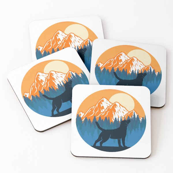 Item preview, Labrador Dog Silhouette Sunset Mountain Forest labrador lover designed and sold by alaechamlal.