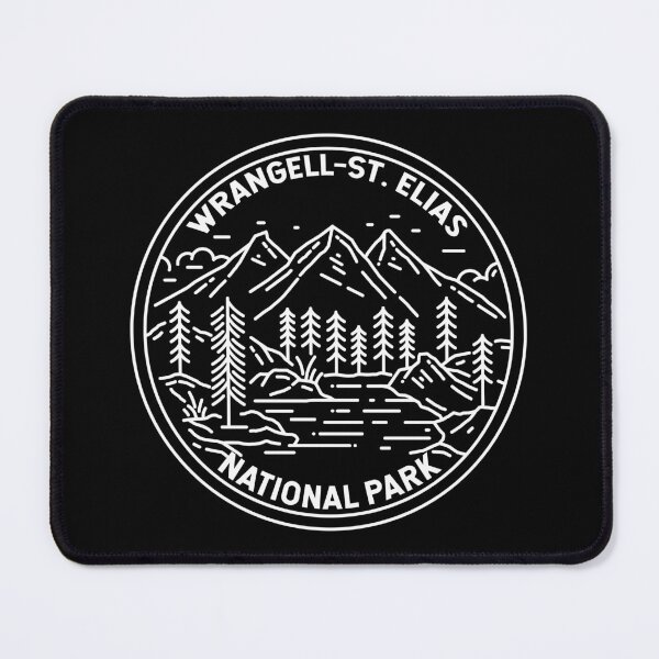 Item preview, Wrangell St Elias National Park Alaska Monoline designed and sold by KrisSidDesigns.