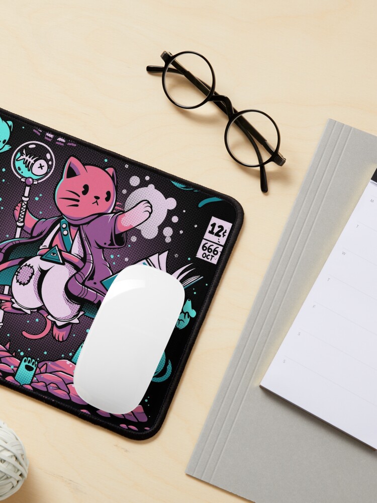 Thumbnail 3 of 5, Mouse Pad, Nekomancer designed and sold by Ilustrata Design.
