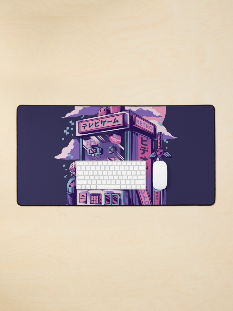 Aperçu 1 sur 5. Tapis de souris avec l'œuvre Machine de jeu rétro créée et vendue par ilustrata.