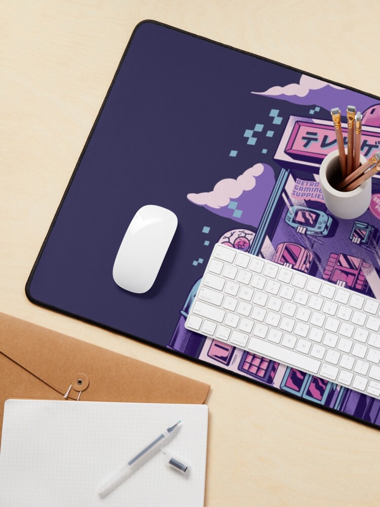 Aperçu 3 sur 5. Tapis de souris avec l'œuvre Machine de jeu rétro créée et vendue par ilustrata.