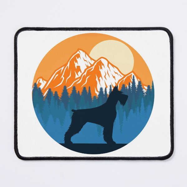 Item preview, Giant Schnauzer Dog Silhouette Sunset Mountain Forest giant schnauzer lover designed and sold by alaechamlal.