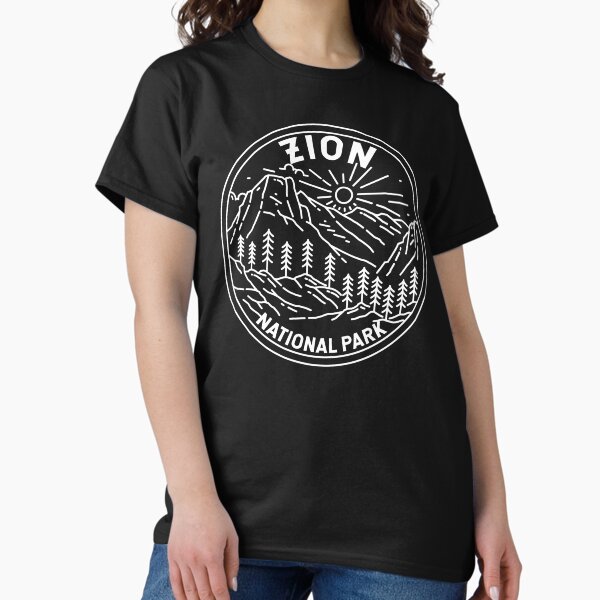Vista previa del artículo con la obra «Monolínea del Parque Nacional Zion, Utah», diseñado y vendido por KrisSidDesigns.