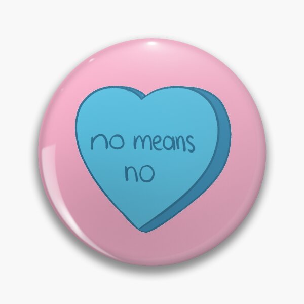 Item preview, No means no -blue designed and sold by Pink Pastel.