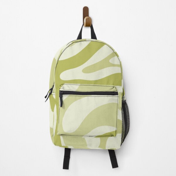 Item preview, Modern Retro Liquid Swirl Abstract in Light Lime Avocado Green Tones designed and sold by kierkegaard.